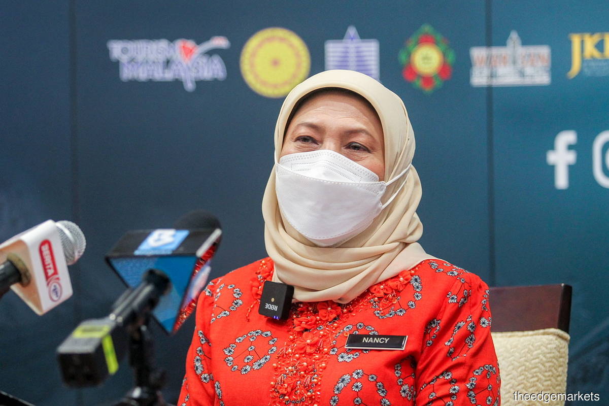 Nancy says the travel SOPs for the three destinations would be studied, especially the entry SOPs into Melaka, which has a wide area of coverage, while industry players in the three destinations were told to be ready to receive visitors. (Photo by Mohamad Shahril Basri/The Edge)